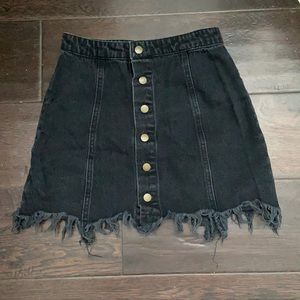 Forever 21 black denim skirt
